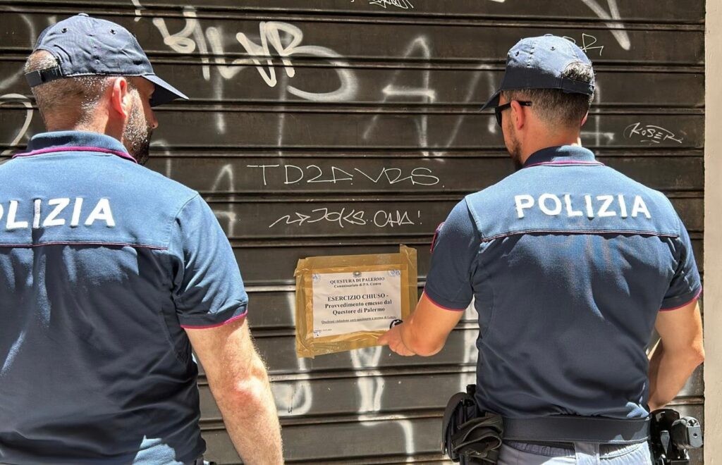 Il Questore di Palermo sospende per sette giorni l’attivita’ di un pub della movida