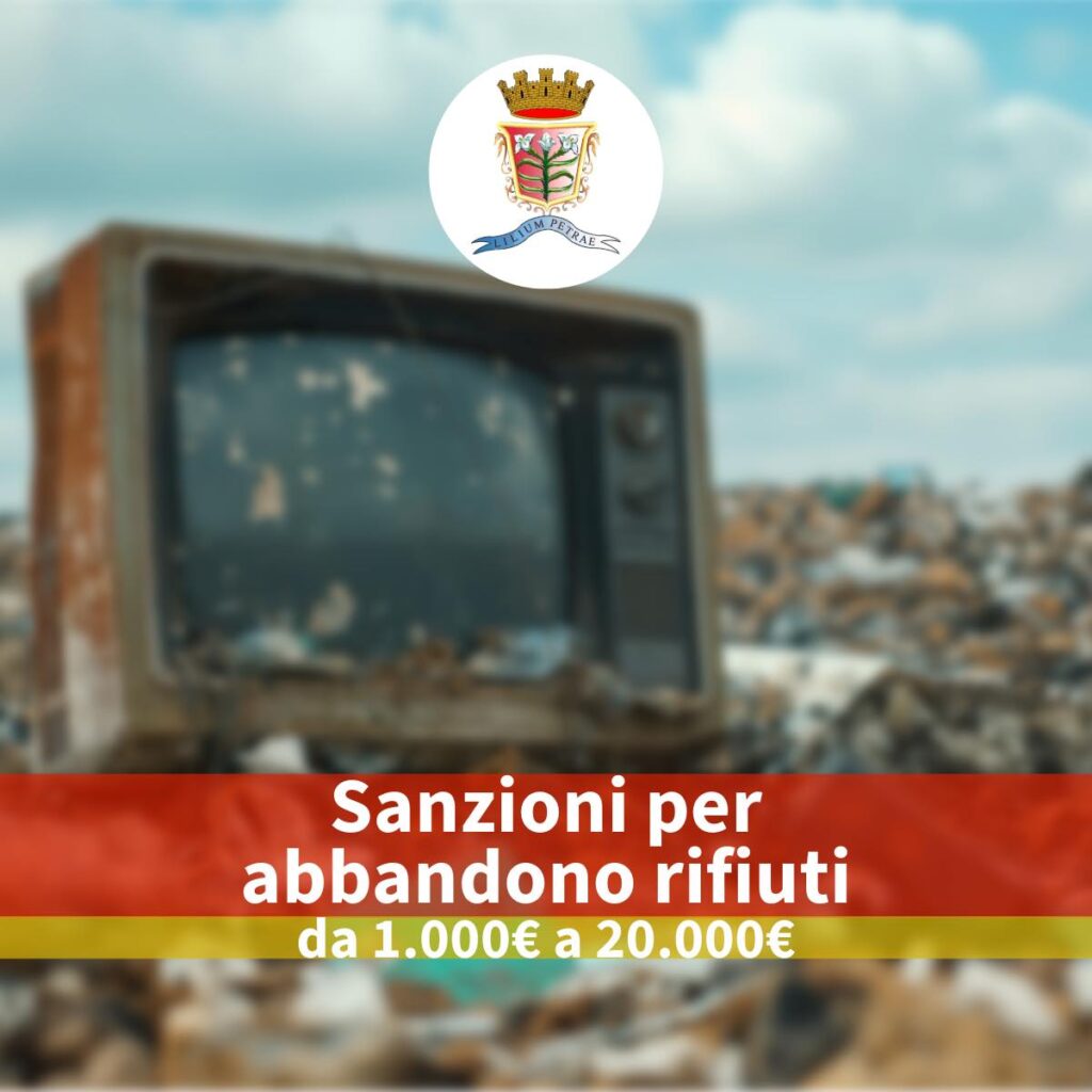 A Petralia Sottana tolleranza zero per abbandono di rifiuti: multe per 8000  mila euro