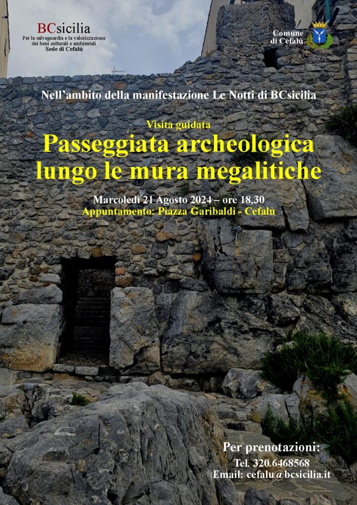 BCsicilia: Cefalù, passeggiata archeologica lungo le mura megalitiche