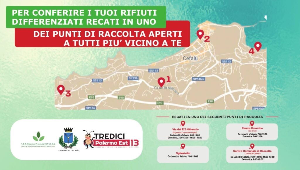 Cefalù. Campagna per incentivare la raccolta differenziata dei rifiuti