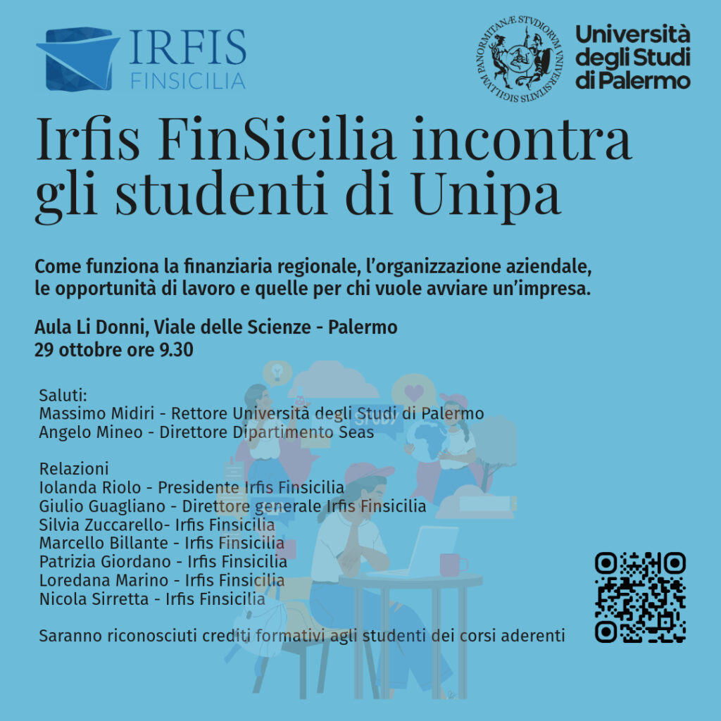 Irfis incontra gli studenti di UniPa
