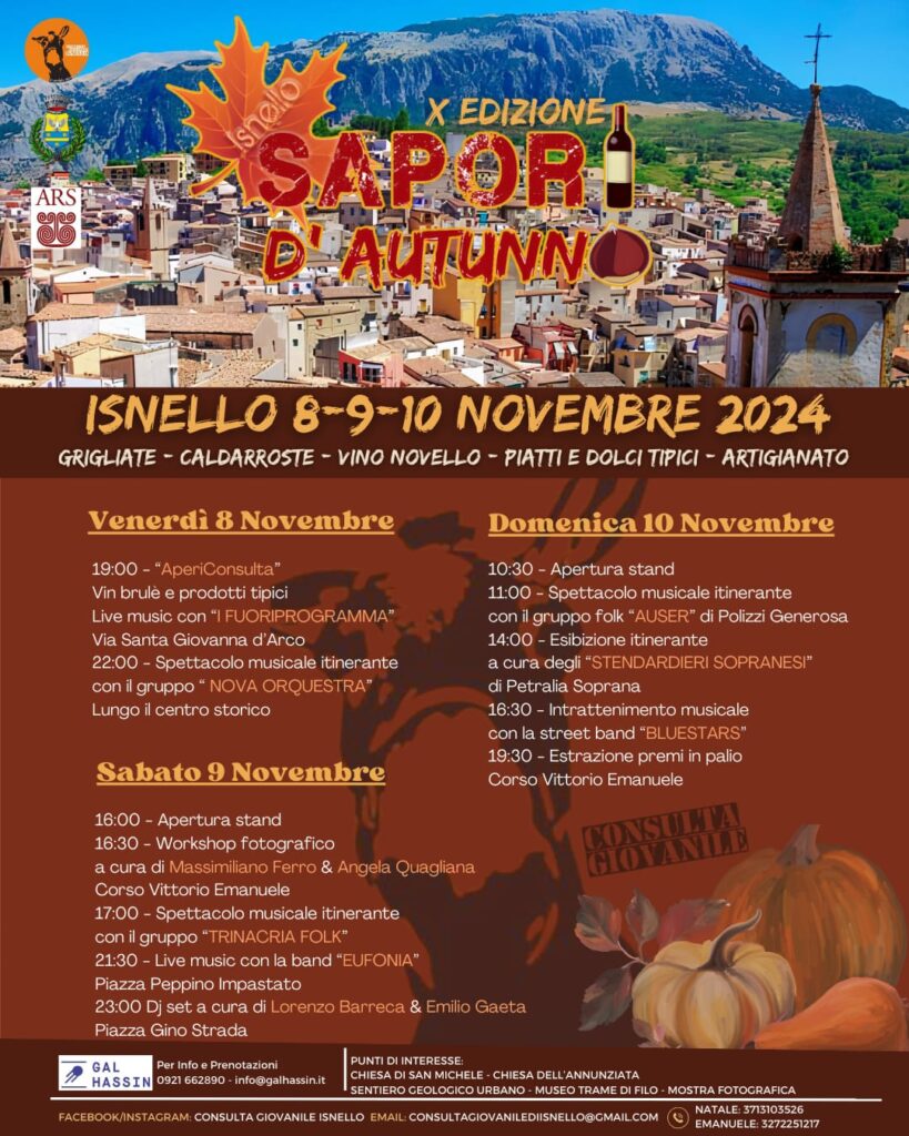 Isnello prepara la sagra dei sapori d’autunno