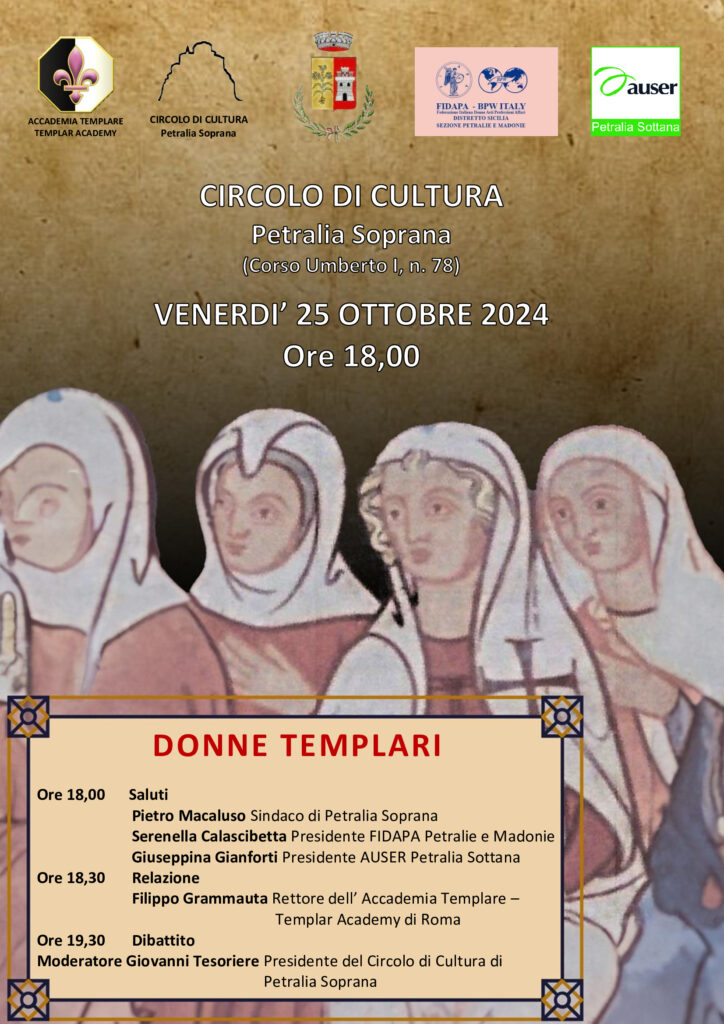Petralia Soprana,si parlerà di Donne Templari