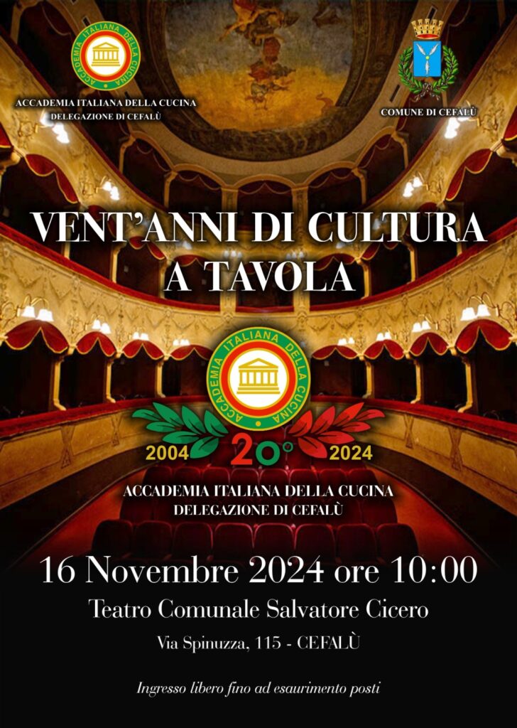 Cefalù. Accademia della Cucina. 20 anni di cultura a tavola