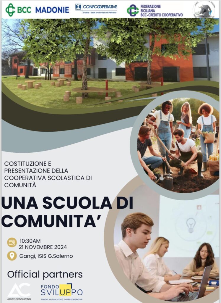 Educare al modello cooperativo: nasce a Gangi la prima cooperativa scolastica di comunità in Sicilia
