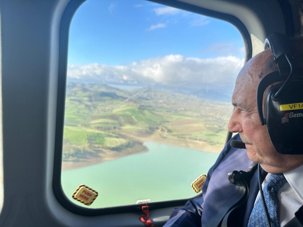 Emergenza idrica, Schifani sorvola gli invasi
