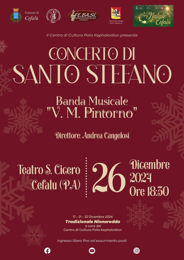 Teatro Cicero Cefalù. Concerto di Santo Stefano
