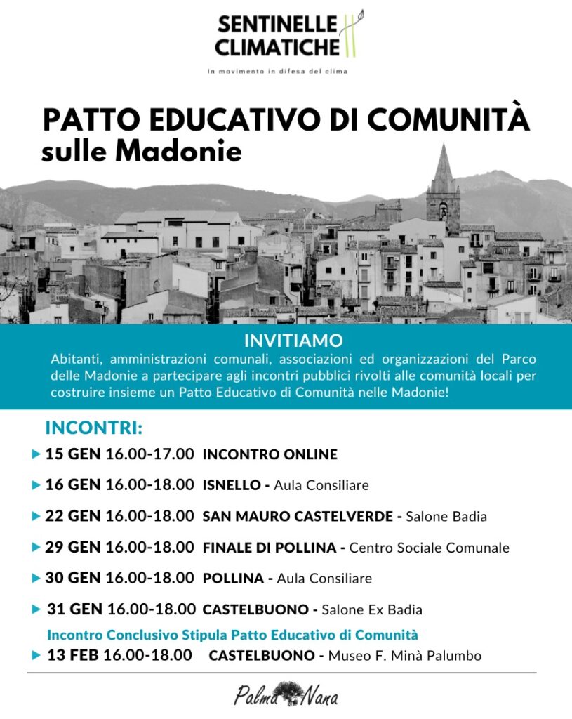 Sentinelle climatiche. Patto educativo di comunità