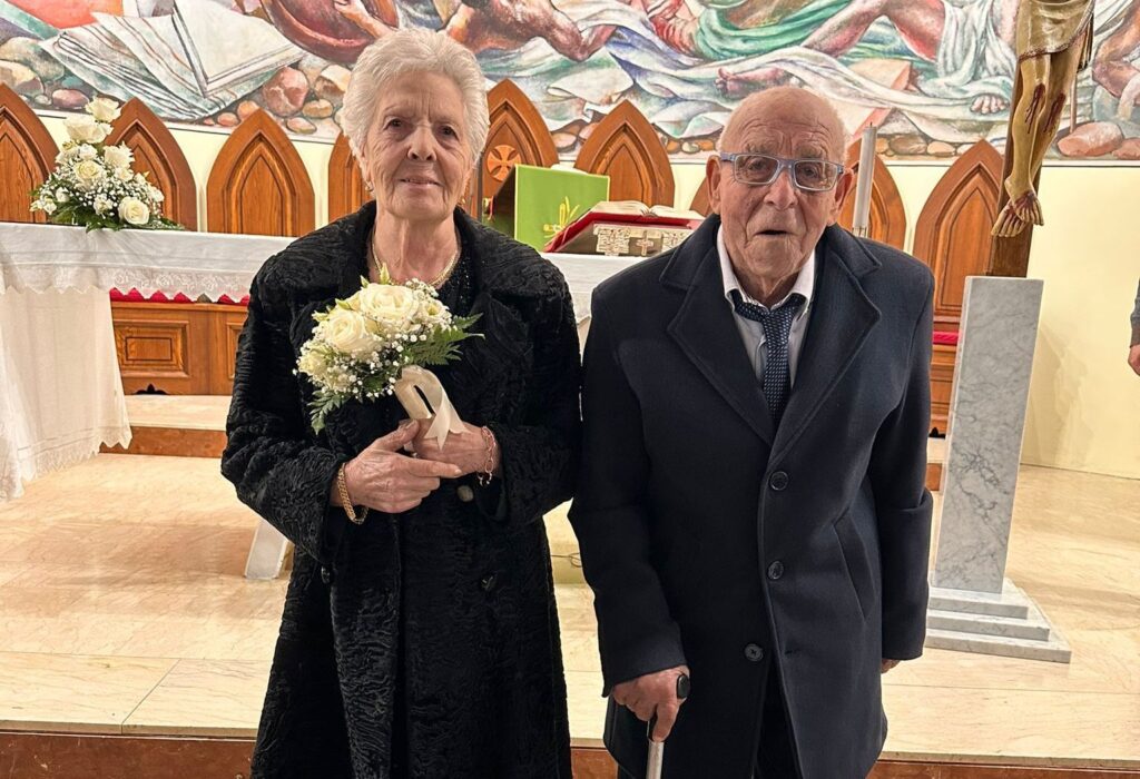 Castellana Sicula,70 anni di matrimonio per i coniugi Giacomarra