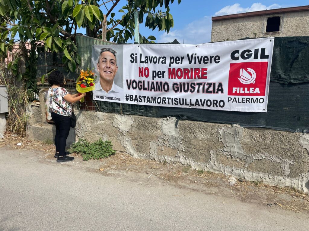 Mario Cirincione. Primo anniversario dell’operaio morto a Campofelice. “Dopo un anno aspettiamo la verità”