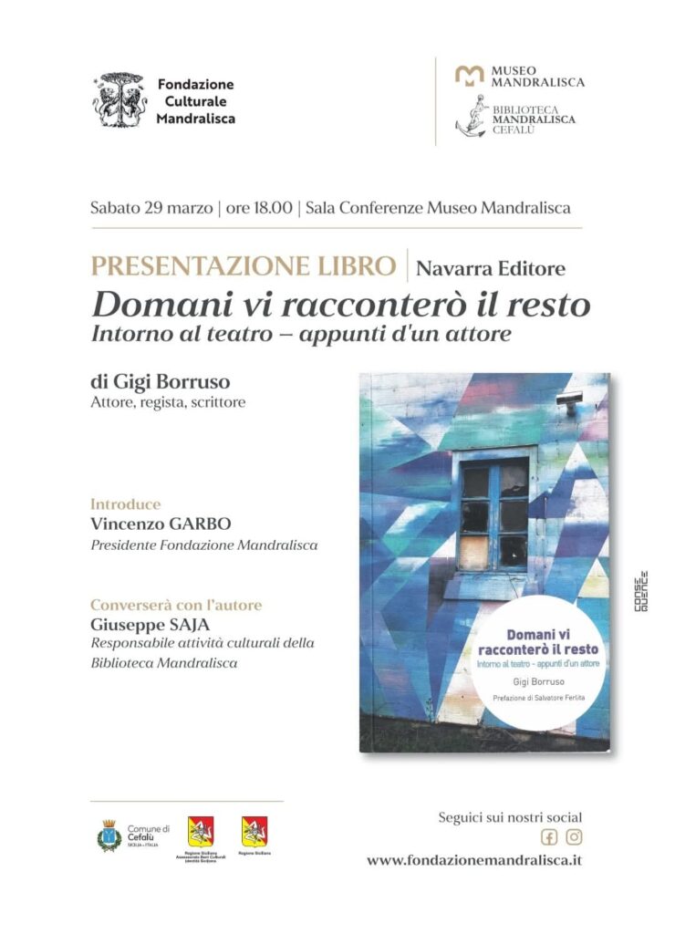 Gigi Borruso. “Appunti di un attore” al Mandralisca di Cefalù