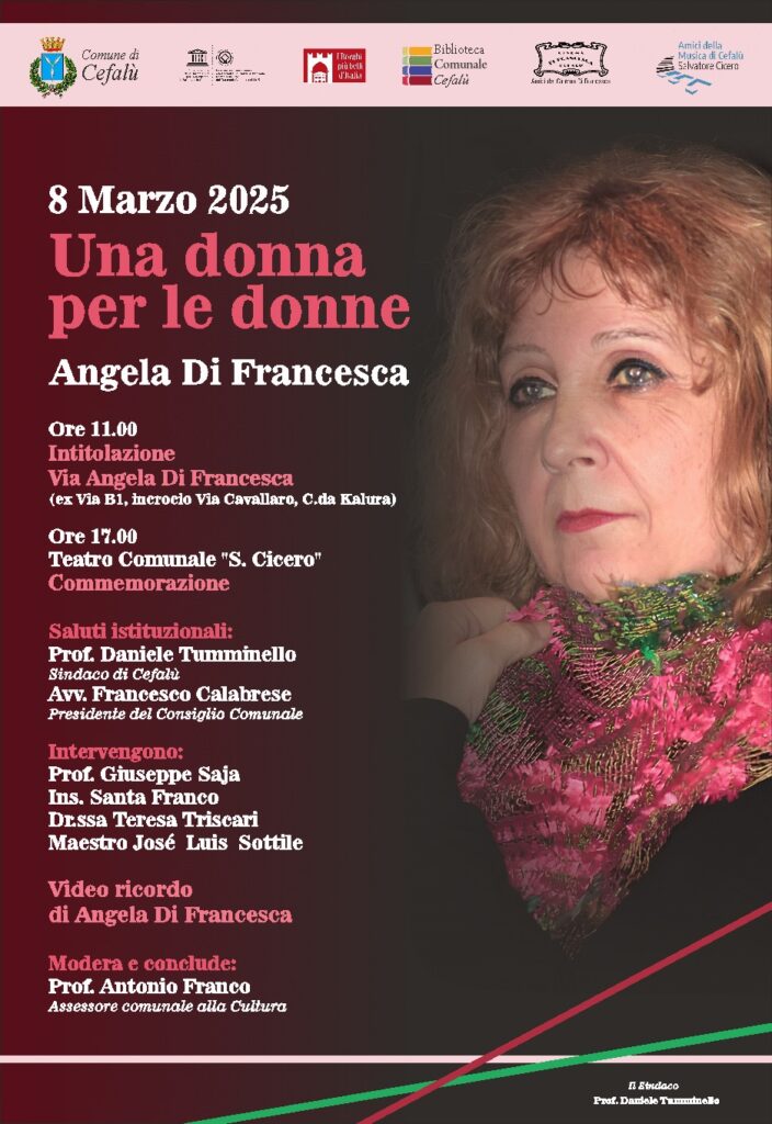 A Cefalù, commemorazione ed intitolazione di una strada ad Angela Di Francesca