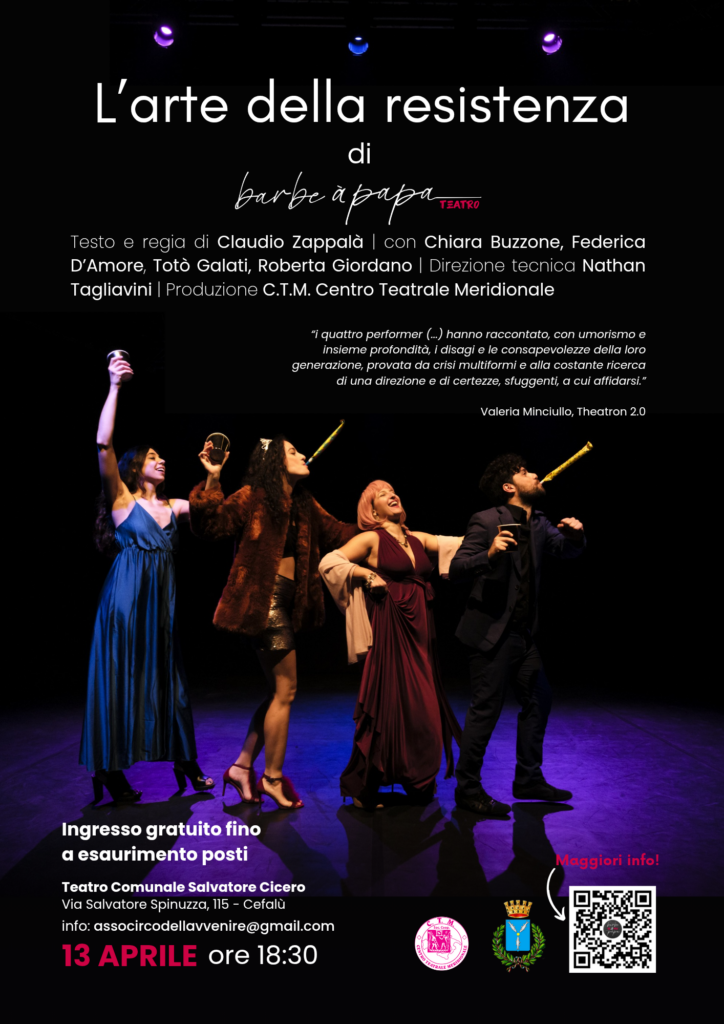 L’arte della resistenza, domenica 13 aprile Teatro Cicero Cefalù