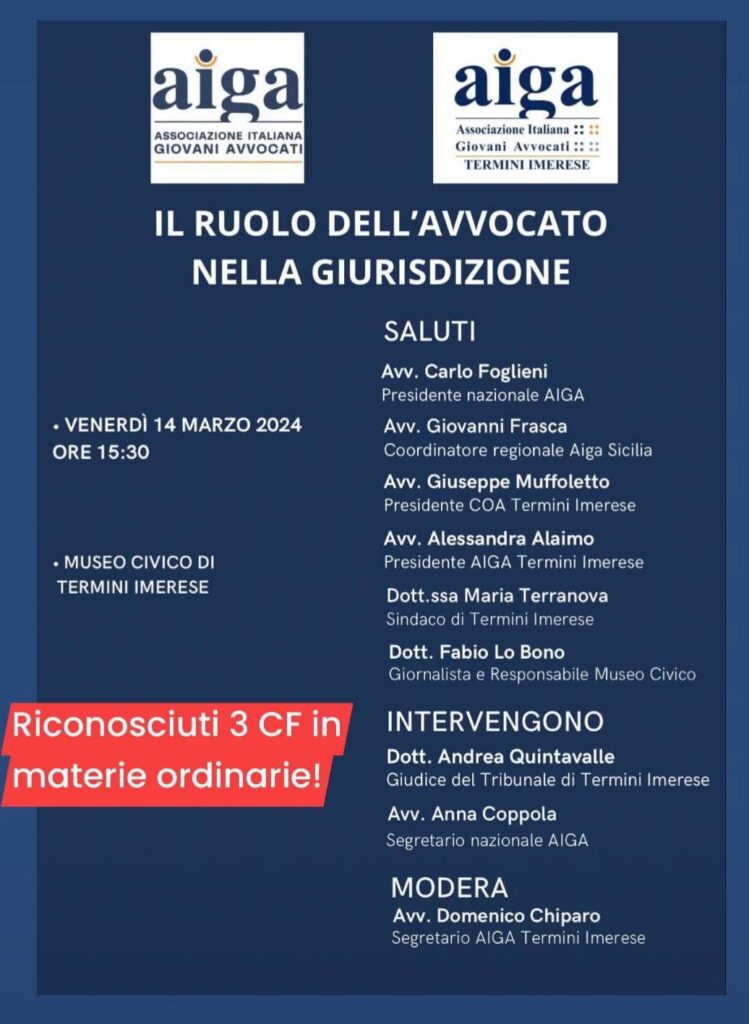 Termini. Evento formativo dei giovani avvocati