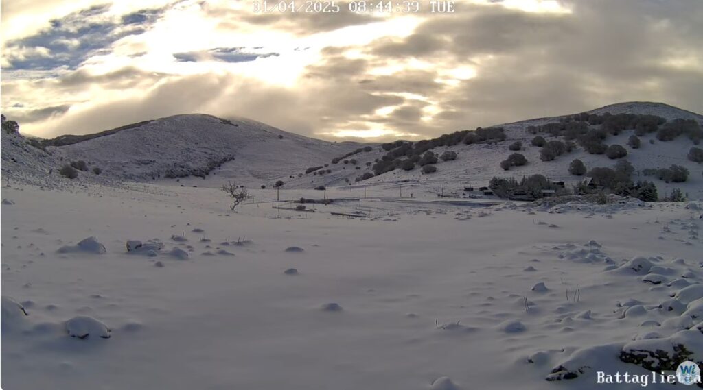 Non è un pesce d’aprile..ma l’ultima neve di primavera sulle Madonie