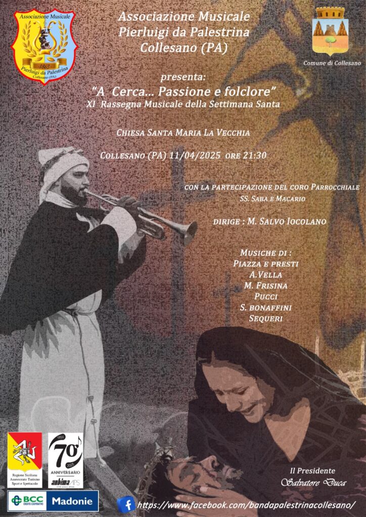 Collesano,11^ Rassegna musicale della settimana Santa “A Cerca….Passione e Folclore”