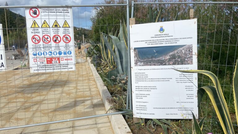 Turdo: Il lungomare di Cefalù è solo un cantiere aperto?