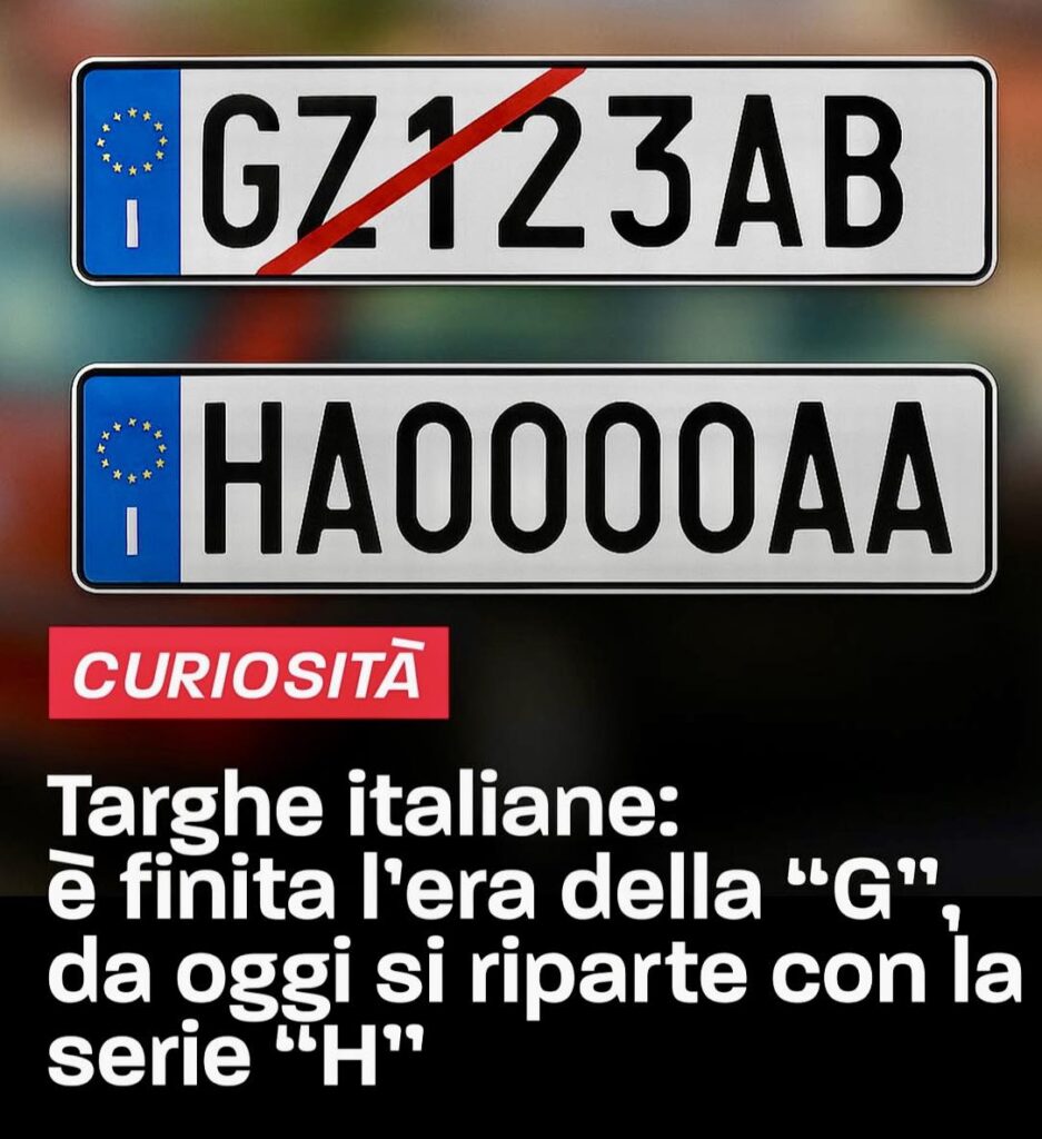 Curiosità: le nuove targhe italiane iniziano con la sigla “HA”
