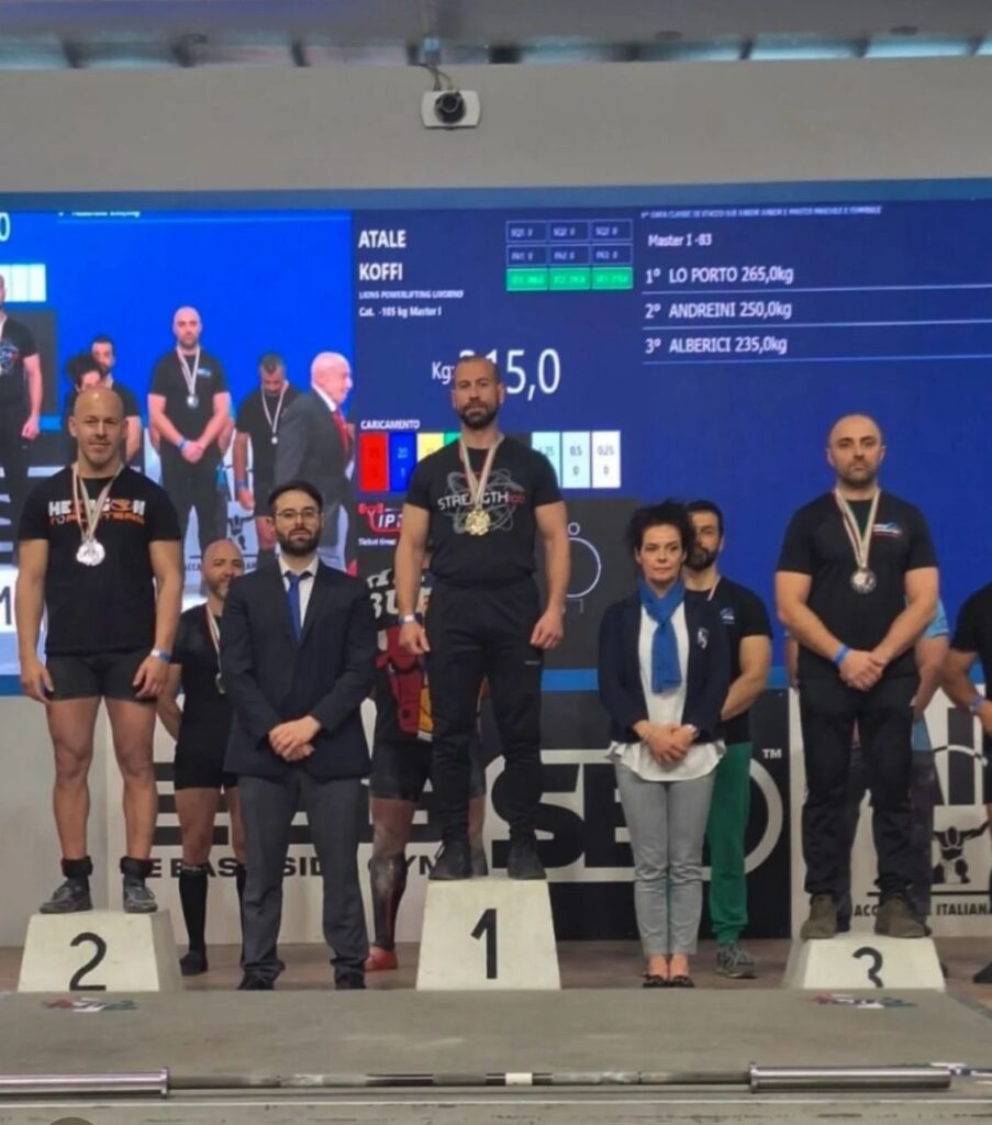 Francesco Lo Porto, primo classificato al campionato italiano di stacco da terra