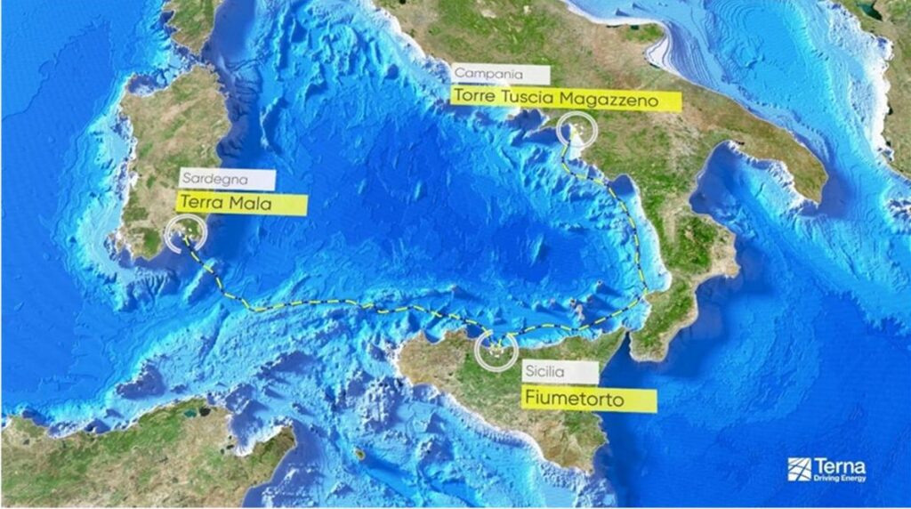 Terna, completata la posa del ramo est del Tyrrhenian Link: collegherà Campania e Sicilia