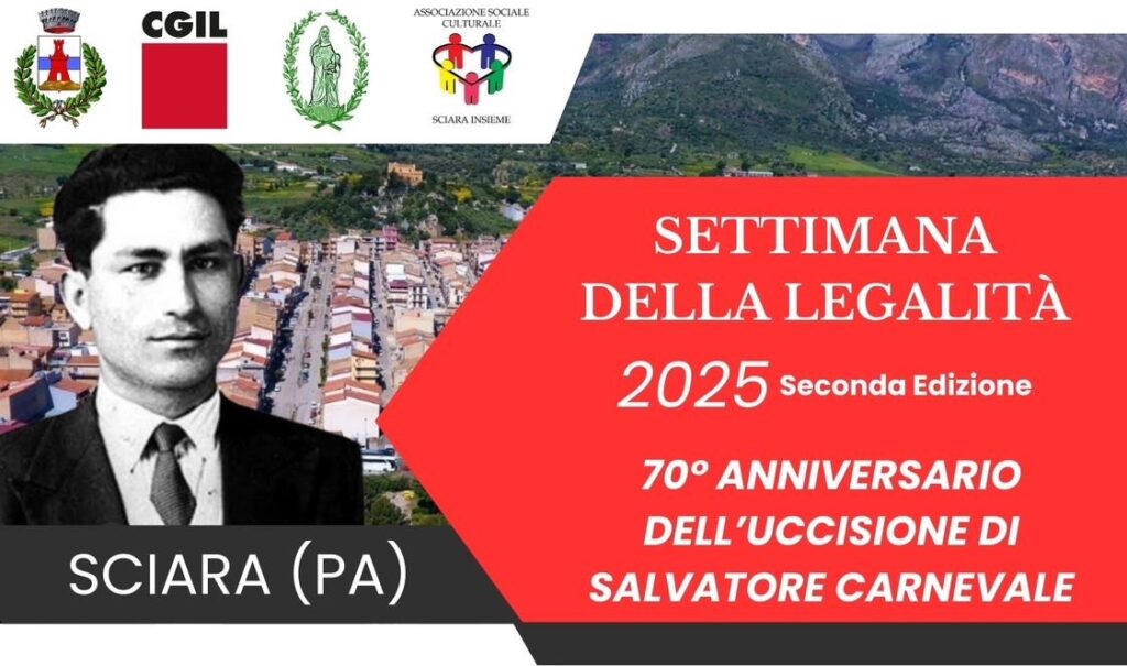 Sciara, il 16 maggio il 70° anniversario di Salvatore Carnevale, il segretario della Camera del Lavoro ucciso nel 1955