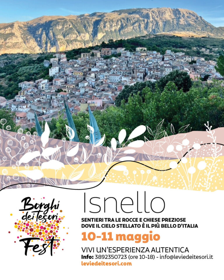10 e 11 maggio. Isnello protagonista di “Borghi dei Tesori Fest”