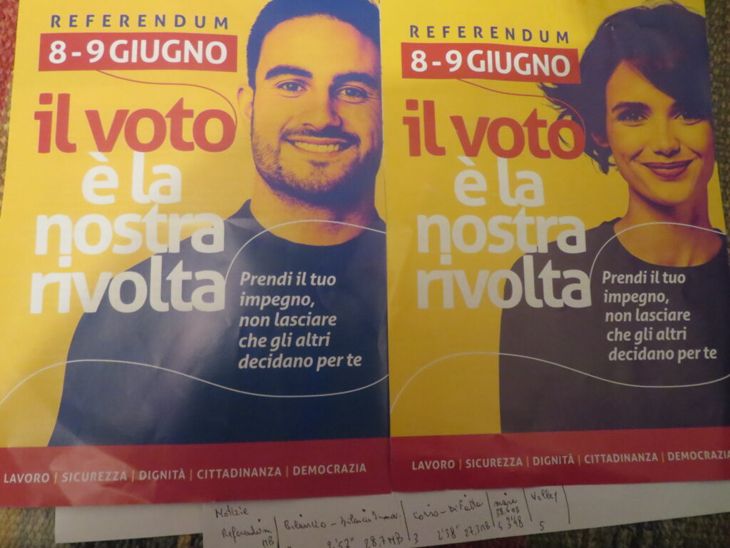 Referendum 8 e 9 giugno. Comizio di chiusura