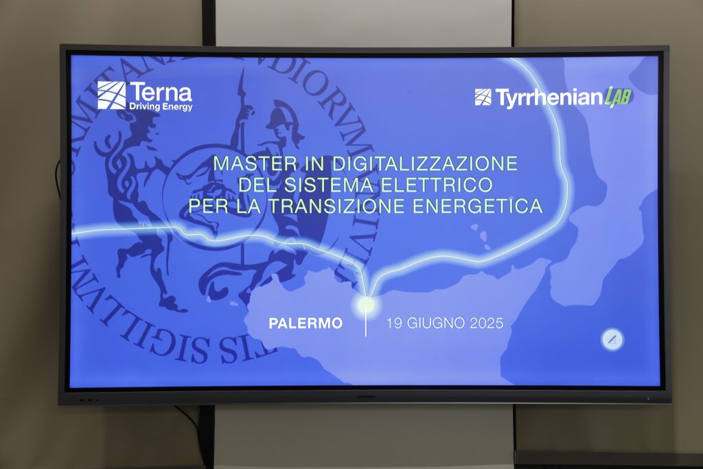 Terna e Università di Palermo: presentata la quarta edizione del master del Tyrrhenian Lab
