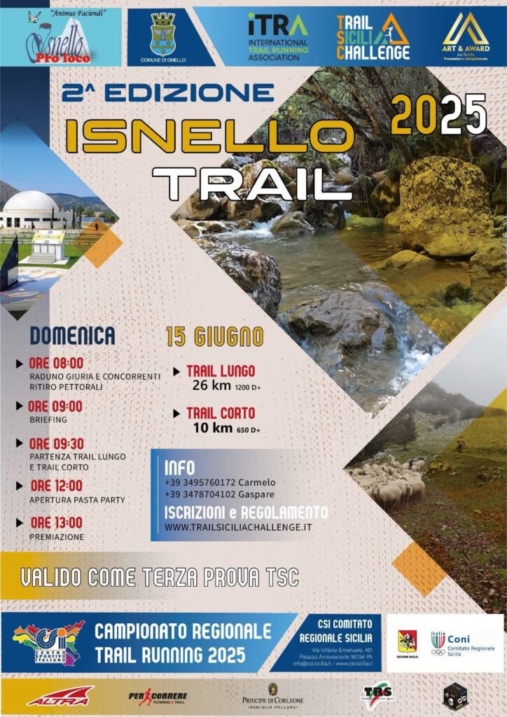Isnello. Domenica “Trail Sicilia Challenge”