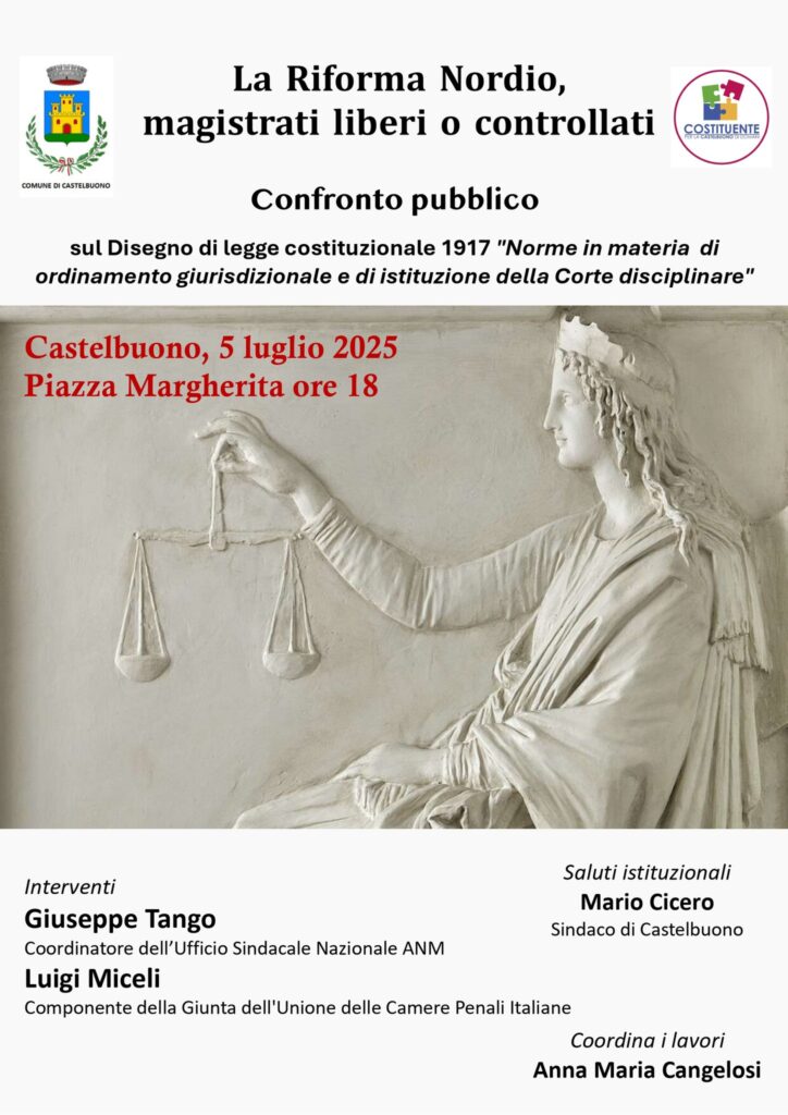 A Castelbuono un incontro pubblico sulla RIFORMA NORDIO