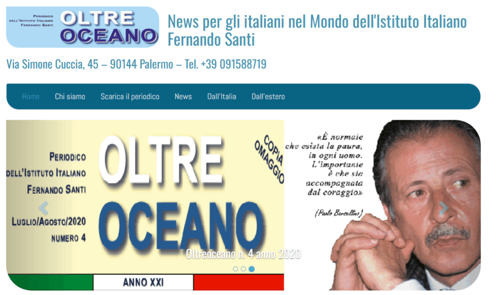 Oltreoceano è online