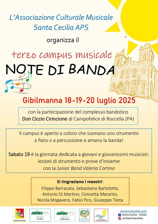 Santa Cecilia. Campus musicale a Gibilmanna