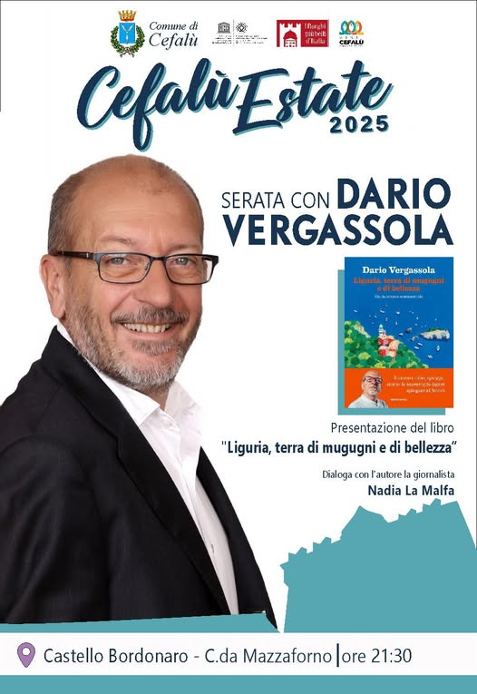 Dario Vergassola a Cefalù, Castello Bordonaro. Servizio navetta dalla Stazione.