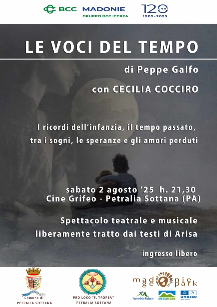 “Le voci del tempo”, opera teatrale e musicale di Peppe Galfo, al Grifeo