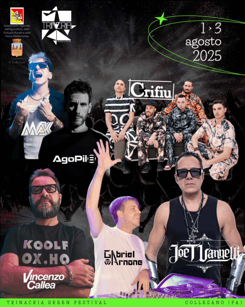 TRINACRIA GREEN FESTIVAL 2025 a Collesano: Sud, Suoni, Sapori – XI edizione