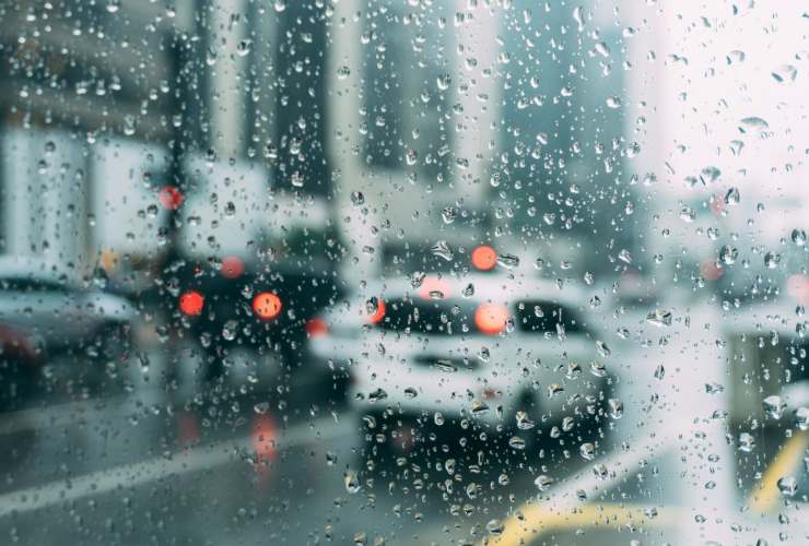 Andare al lavoro quando piove